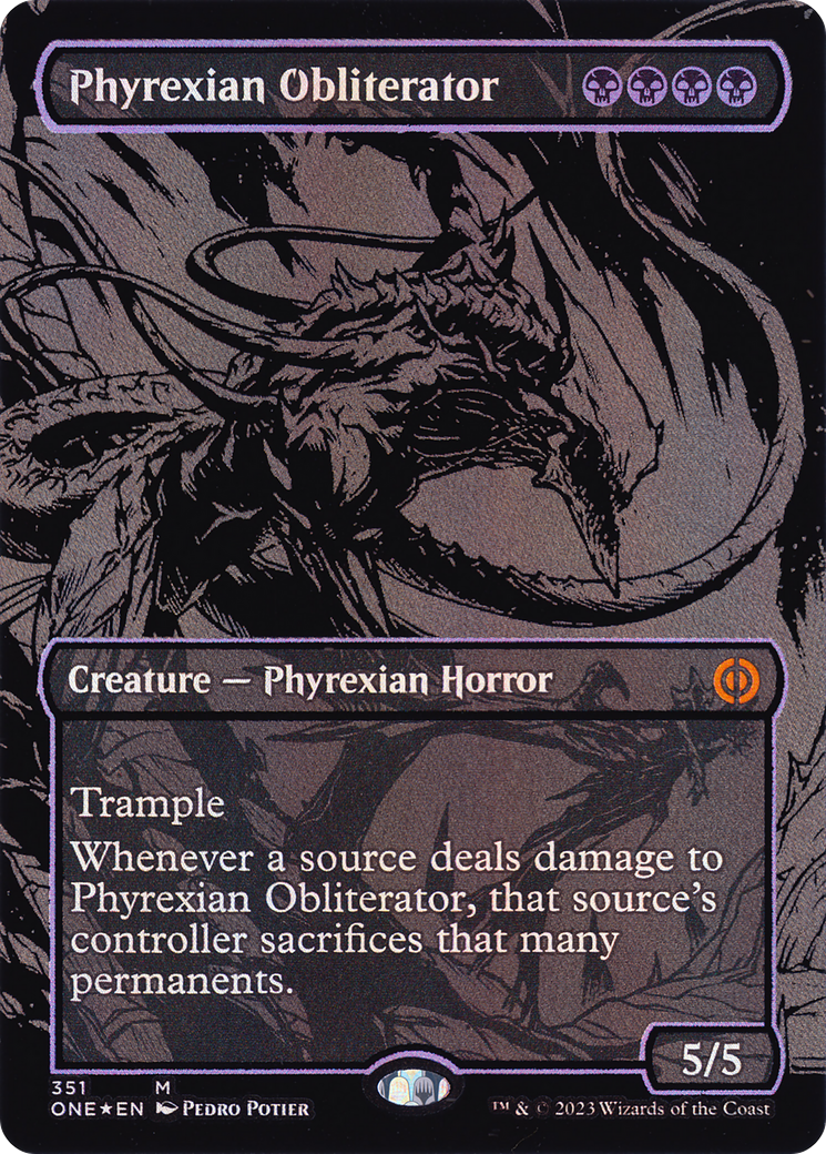 Phyrexian Obliterator (ONE-351) (Borderless) (Raised Foil)