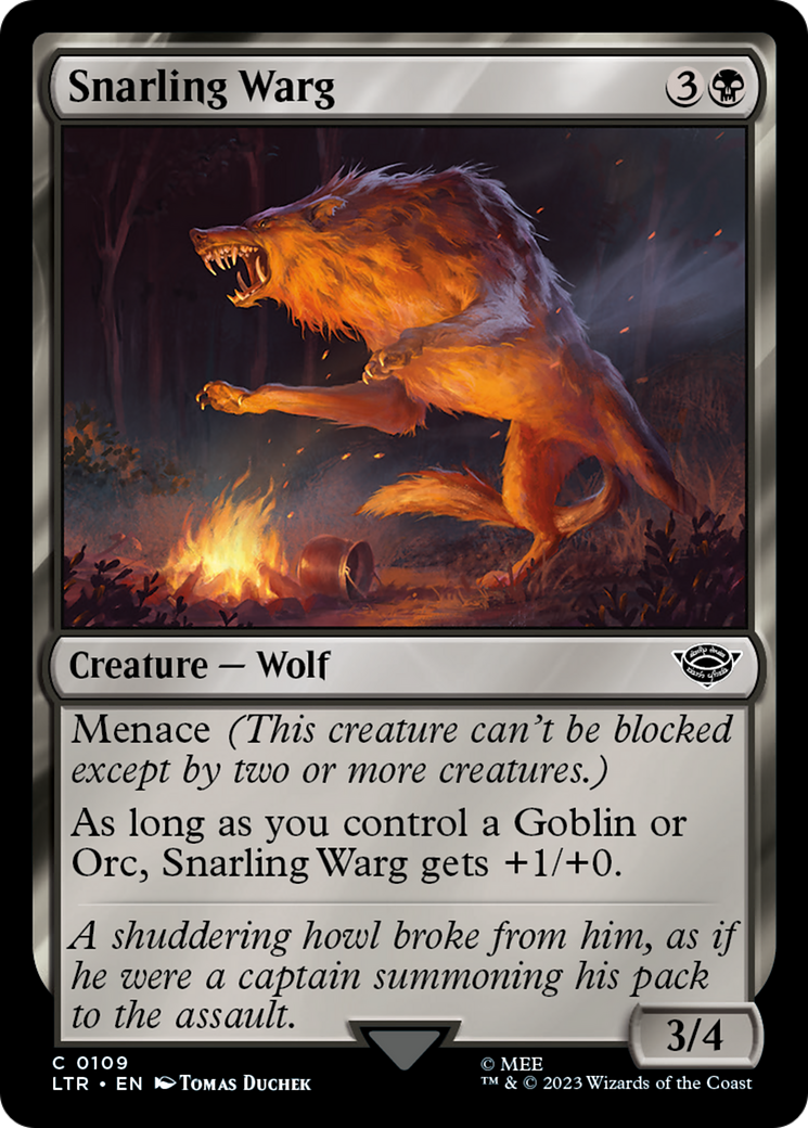 Snarling Warg (LTR-109) (Foil)