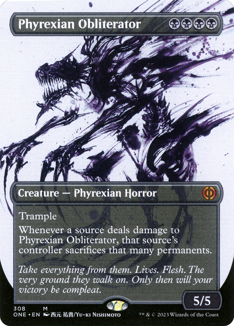 Phyrexian Obliterator (ONE-308) (Showcase) (Borderless) (Foil)