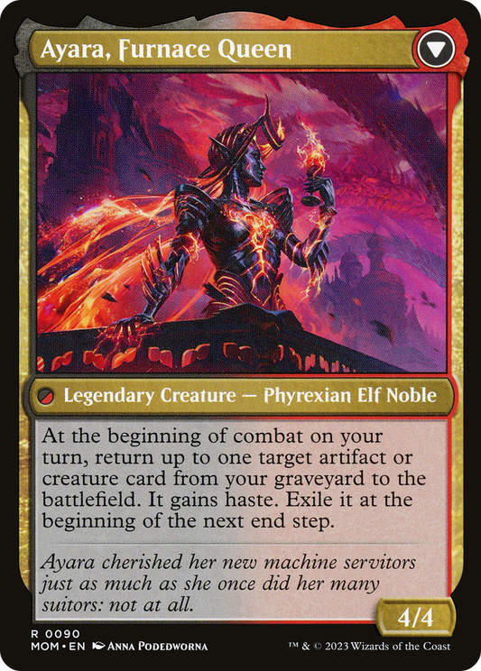 Ayara, Widow of the Realm // Ayara, Furnace Queen (MOM-090) (Foil)