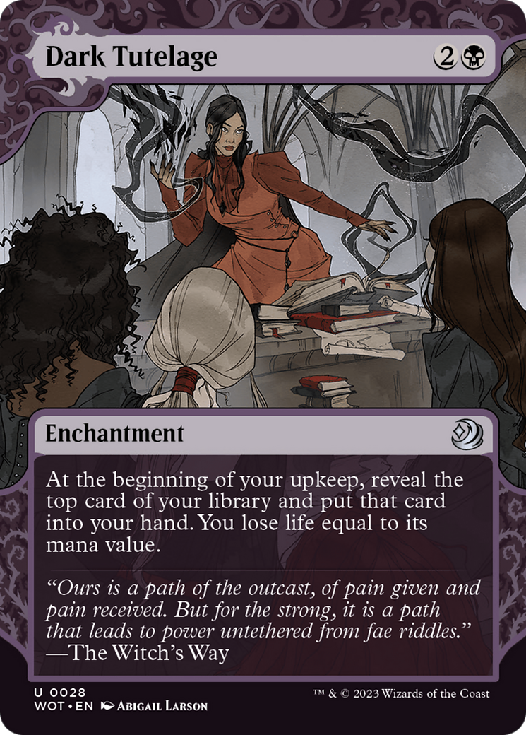 Dark Tutelage (WOT-028) (Showcase) (Borderless) (Foil)