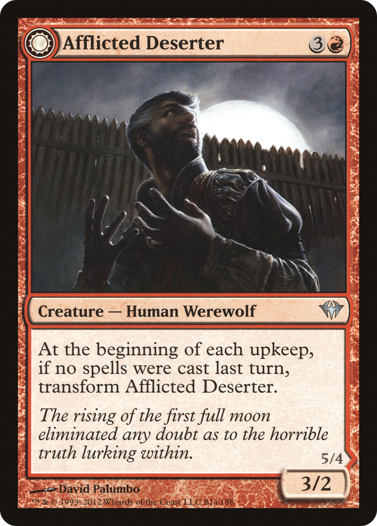 Afflicted Deserter // Werewolf Ransacker (DKA-081) (Foil)