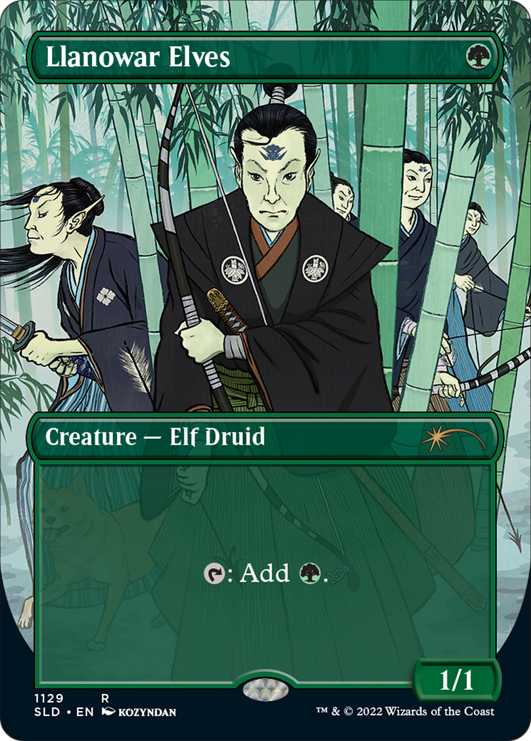 Llanowar Elves (SLD-1129) (Borderless)