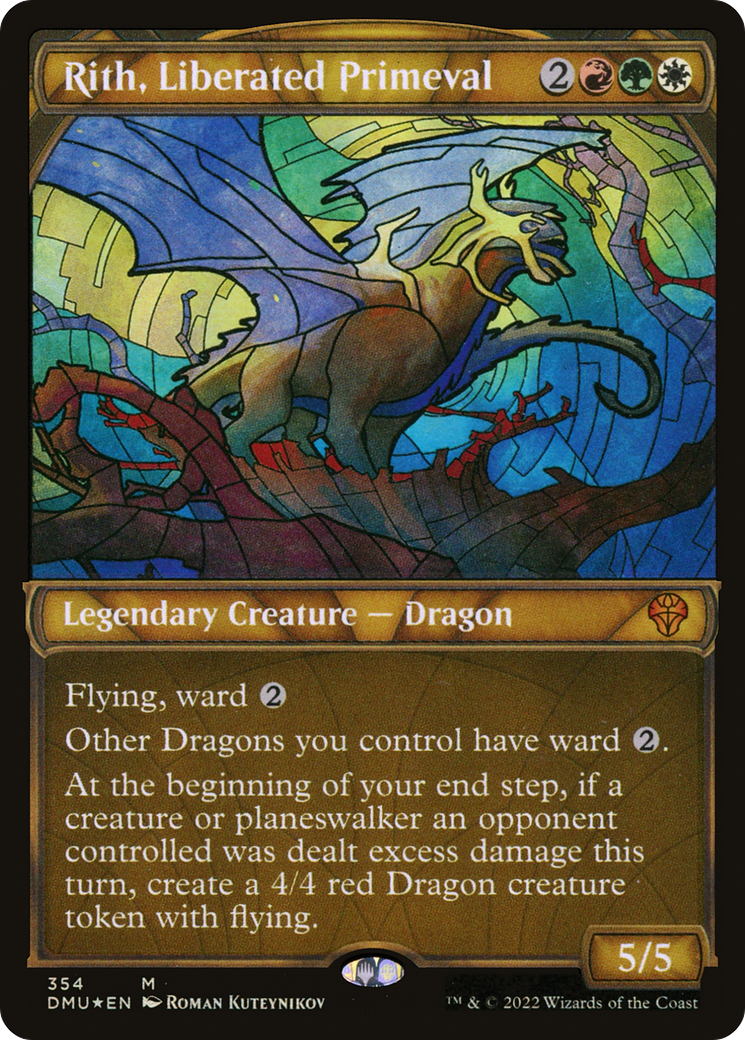 Rith, Liberated Primeval (DMU-354) (Showcase) (Textured Foil)