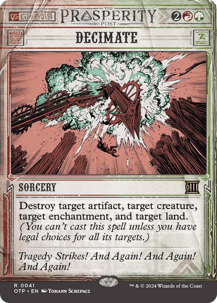 Decimate (OTP-041) (Showcase) (Borderless) (Foil)