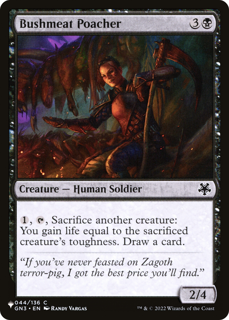 Bushmeat Poacher (LIST-GN3-44)