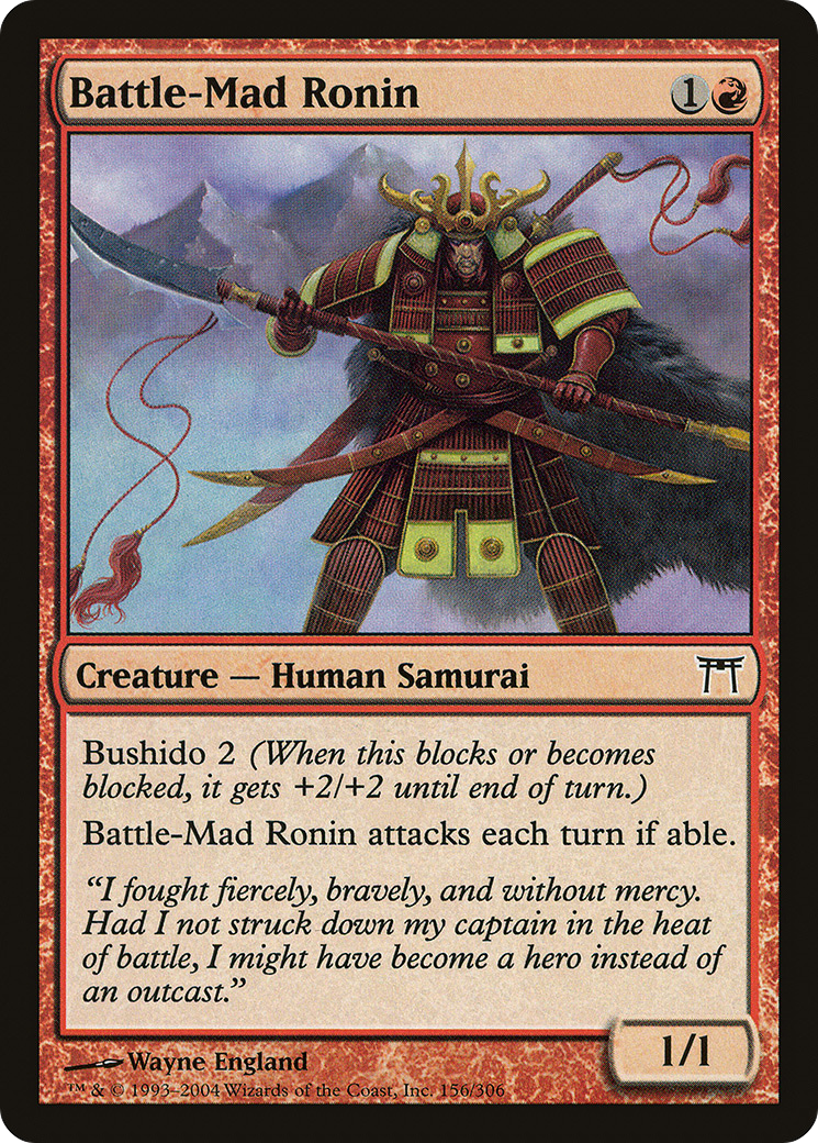 Battle-Mad Ronin (CHK-156) (Foil)