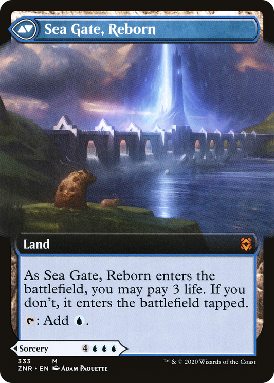Sea Gate Restoration // Sea Gate, Reborn (ZNR-333) (Extended Art) (Foil)