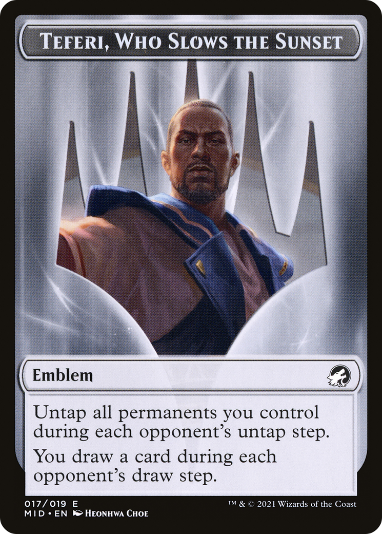 Teferi, Who Slows the Sunset Emblem (TMID-017)