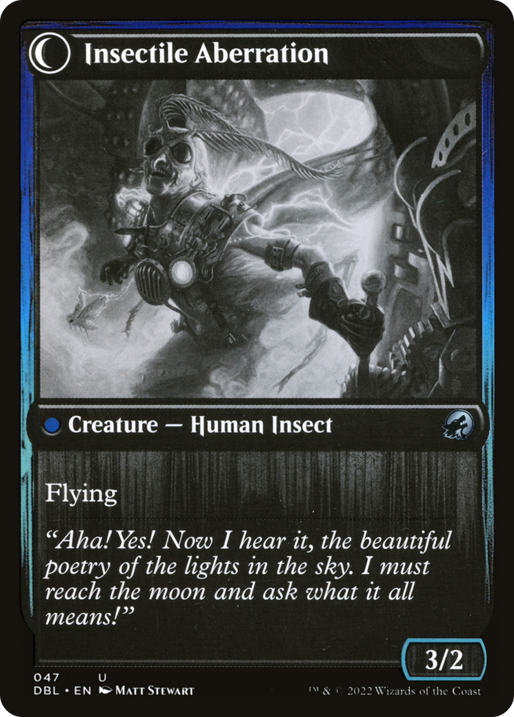 Delver of Secrets // Insectile Aberration (DBL-047) (Foil)