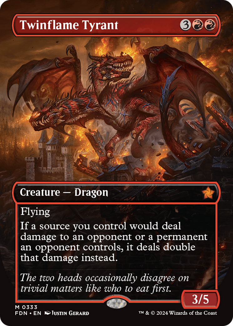 Twinflame Tyrant (FDN-333) (Borderless) (Foil)