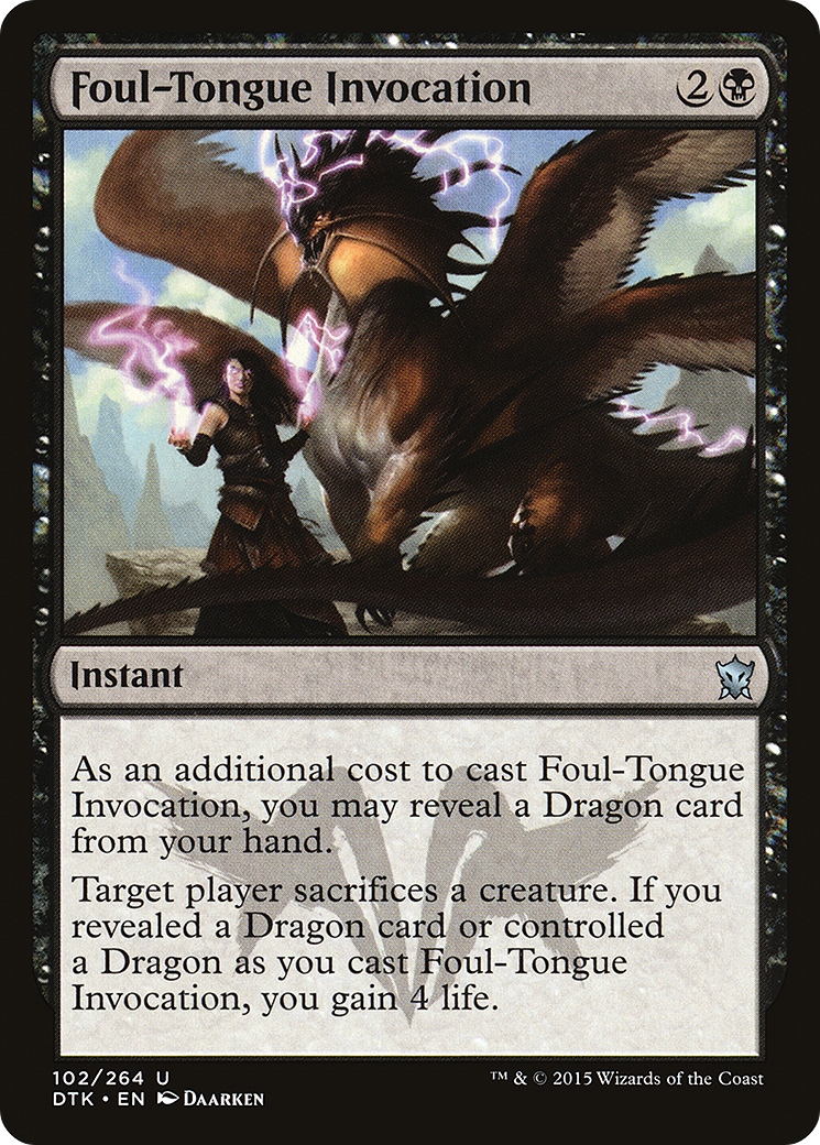 Foul-Tongue Invocation (DTK-102) (Foil)