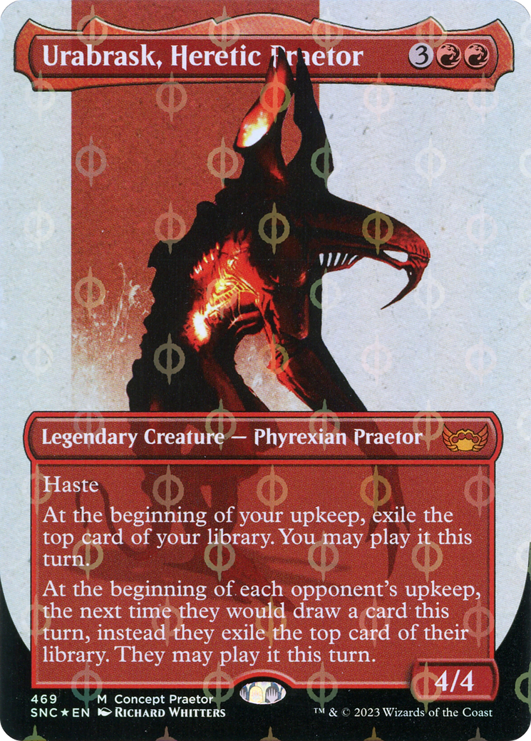 Urabrask, Heretic Praetor (ONE-469) (Borderless) (Compleat Foil)