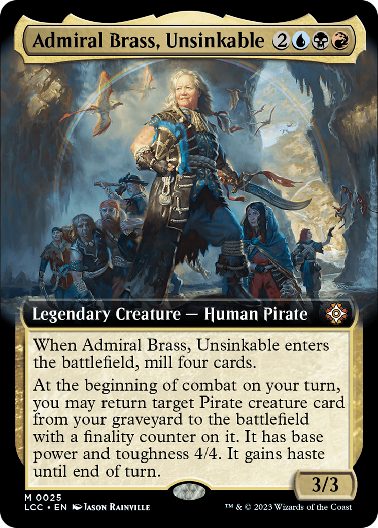 Admiral Brass, Unsinkable (LCC-025) (Extended Art) (Foil)