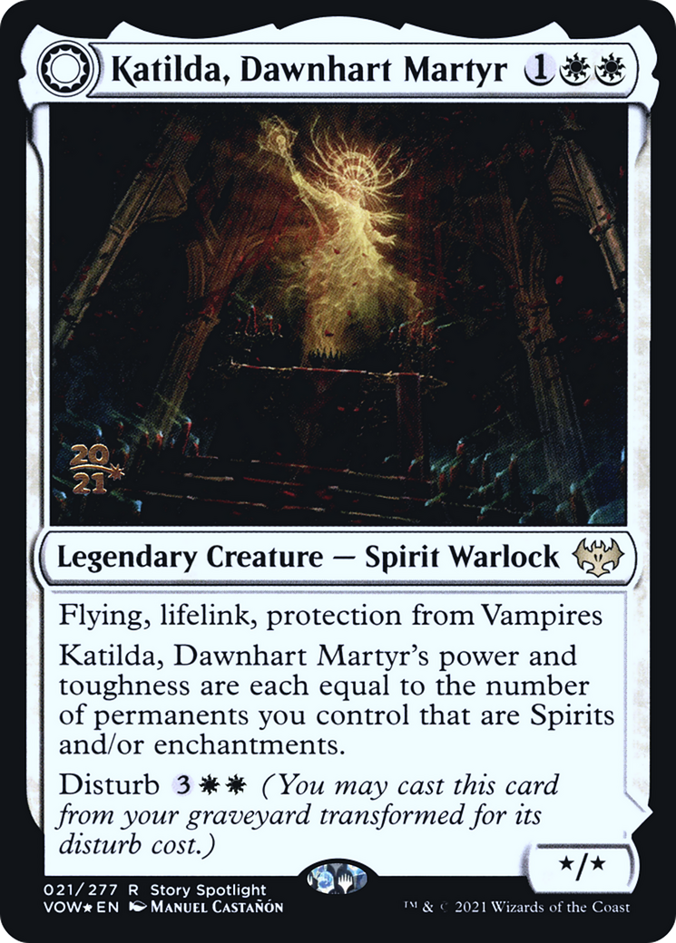 Katilda, Dawnhart Martyr // Katilda's Rising Dawn (PRE-21S) (Foil)