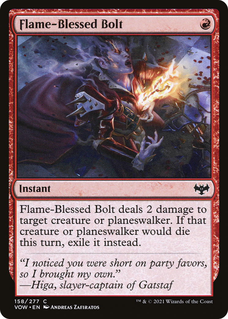 Flame-Blessed Bolt (VOW-158) (Foil)