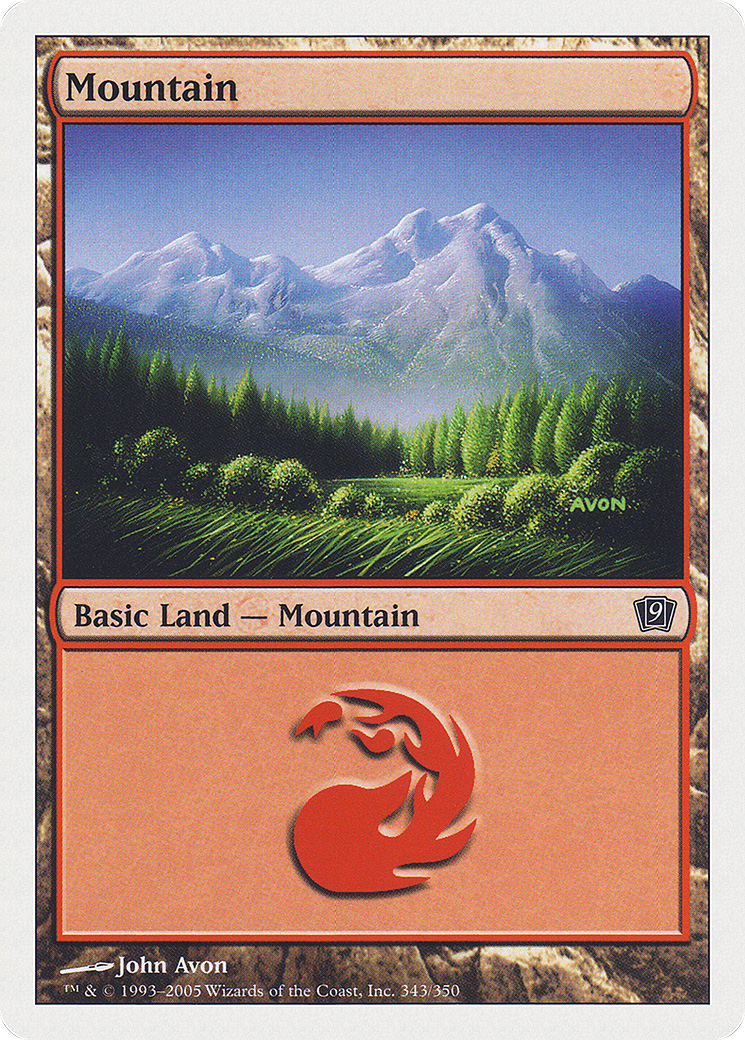 Mountain (343) (9ED-343★) (Foil)