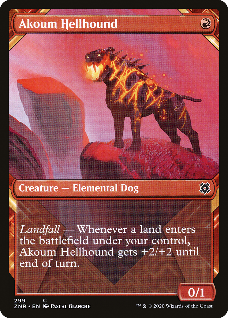 Akoum Hellhound (ZNR-299) (Showcase) (Foil)