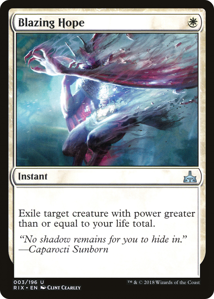 Blazing Hope (RIX-003) (Foil)