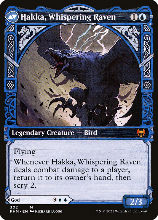 Alrund, God of the Cosmos // Hakka, Whispering Raven (KHM-302) (Showcase) (Foil)