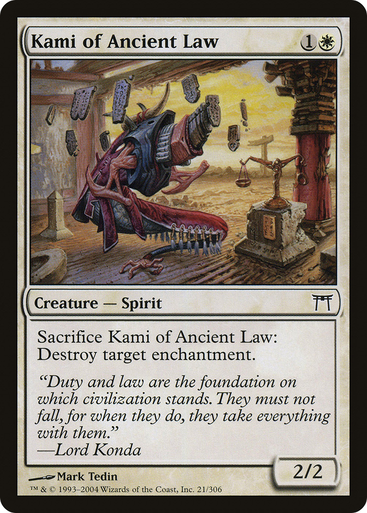 Kami of Ancient Law (CHK-021) (Foil)
