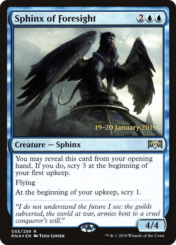 Sphinx of Foresight (PRE-55S) (Foil)