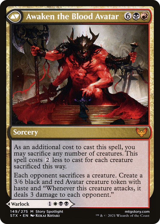Extus, Oriq Overlord // Awaken the Blood Avatar (STX-149) (Foil)
