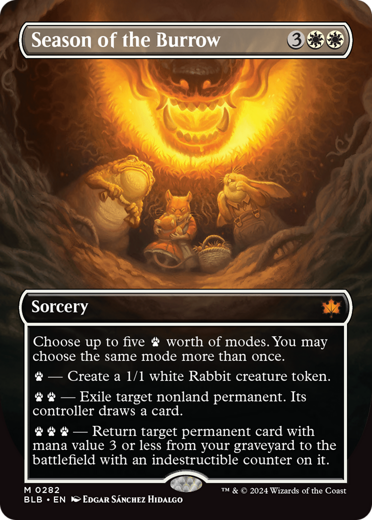 Season of the Burrow (BLB-282) (Showcase) (Borderless) (Foil)