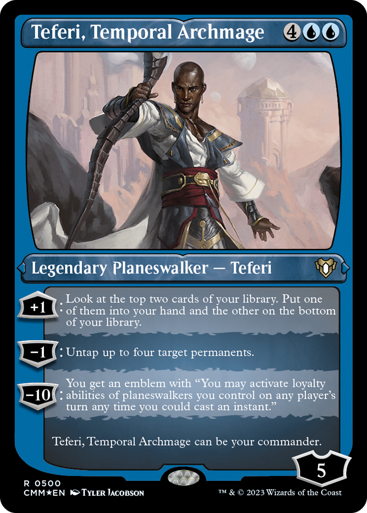 Teferi, Temporal Archmage (CMM-500) (Etched Foil)