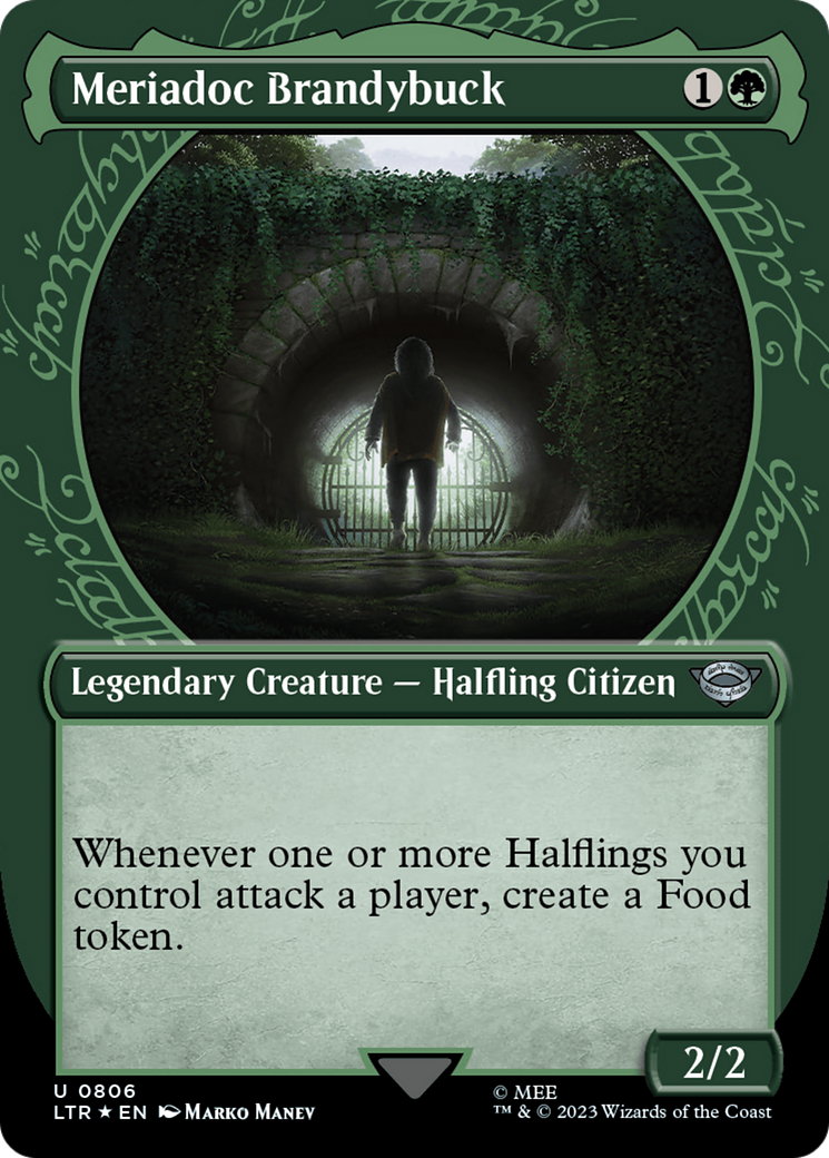 Meriadoc Brandybuck (LTR-806) (Showcase) (Borderless) (Surge Foil)
