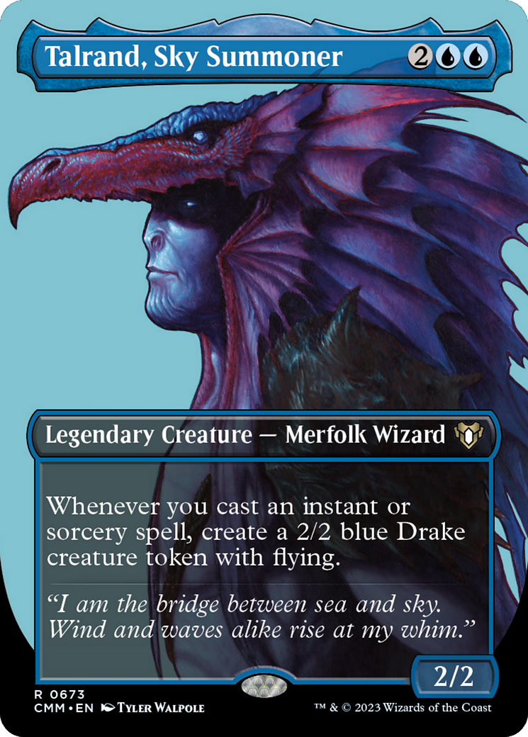 Talrand, Sky Summoner (CMM-673) (Borderless) (Foil)