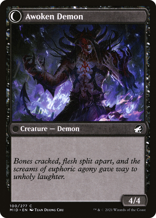Ecstatic Awakener // Awoken Demon (MID-100) (Foil)