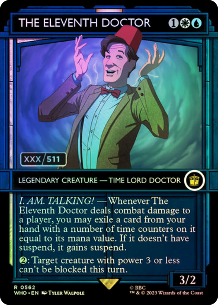 The Eleventh Doctor (WHO-562Z) (Showcase) (Borderless) (Foil) (Serialized)