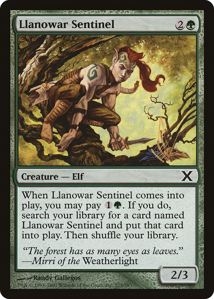 Llanowar Sentinel (10E-275) (Foil)