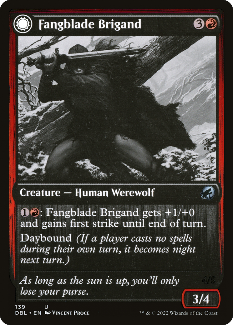 Fangblade Brigand // Fangblade Eviscerator (DBL-139) (Foil)