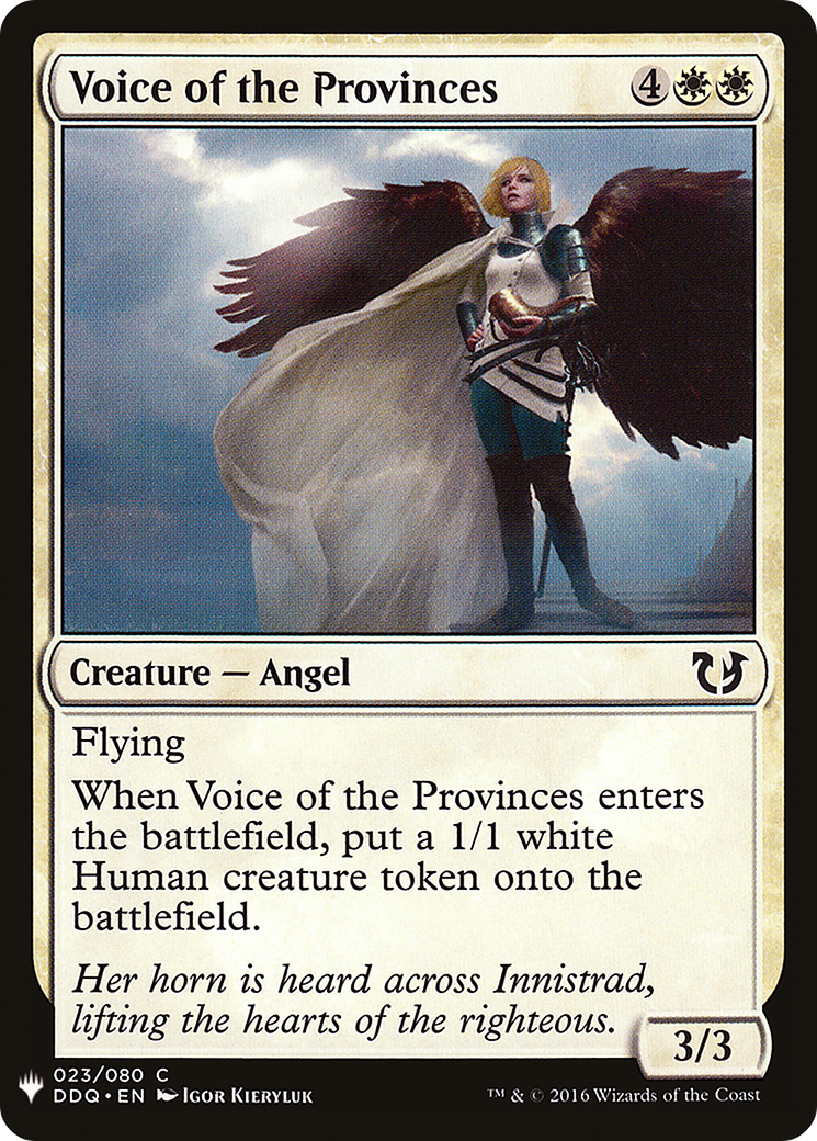 Voice of the Provinces (LIST-DDQ-23)