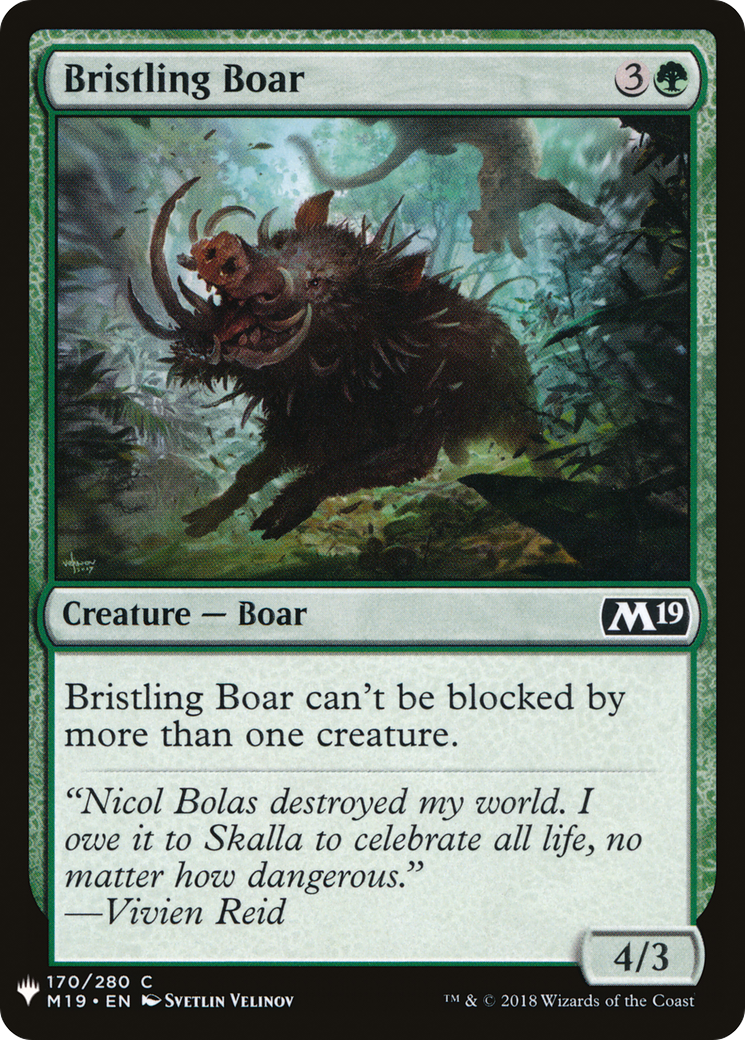Bristling Boar (LIST-M19-170)