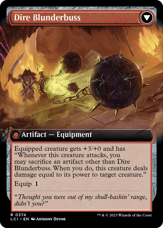 Dire Flail // Dire Blunderbuss (LCI-374) (Extended Art) (Foil)
