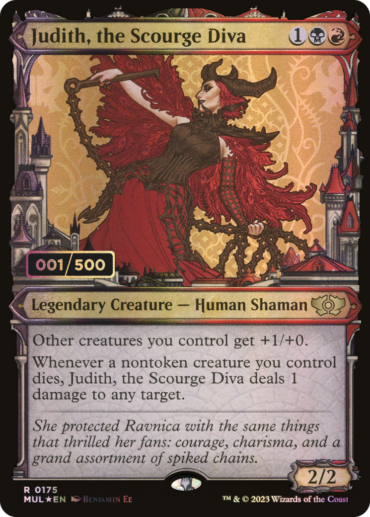 Judith, the Scourge Diva (MUL-175Z) (Showcase) (Foil) (Serialized)