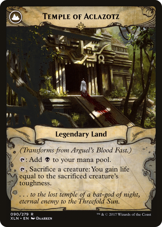 Arguel's Blood Fast // Temple of Aclazotz (XLN-090) (Foil)