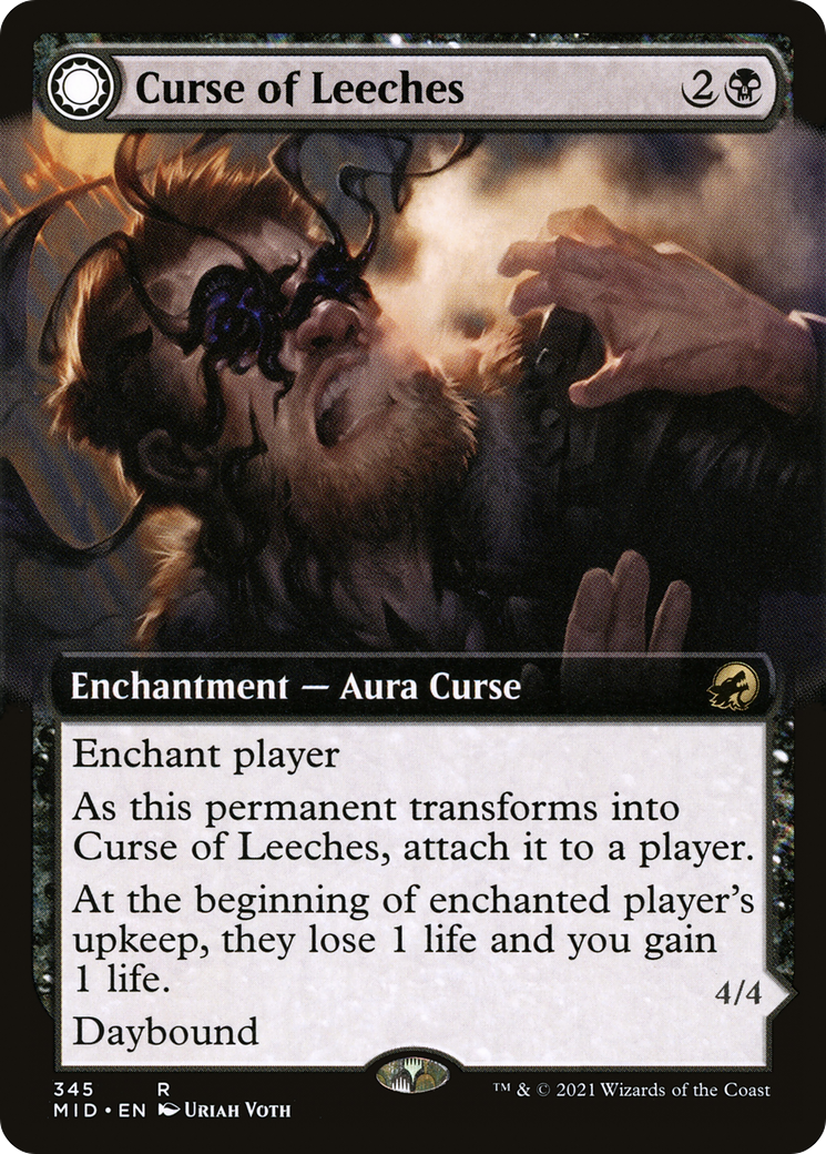 Curse of Leeches // Leeching Lurker (MID-345) (Extended Art) (Foil)