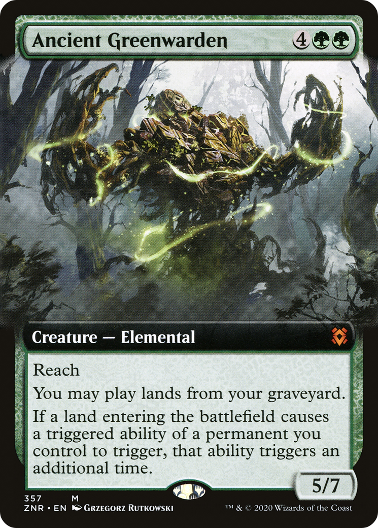 Ancient Greenwarden (ZNR-357) (Extended Art) (Foil)