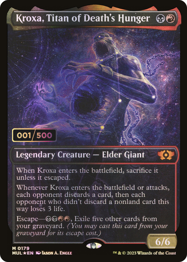 Kroxa, Titan of Death's Hunger (MUL-179Z) (Showcase) (Foil) (Serialized)