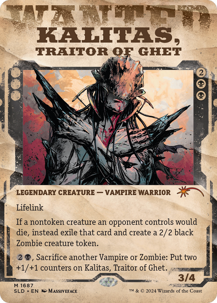 Kalitas, Traitor of Ghet (SLD-1687) (Showcase) (Borderless)