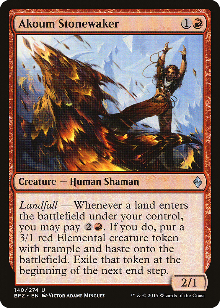 Akoum Stonewaker (BFZ-140) (Foil)