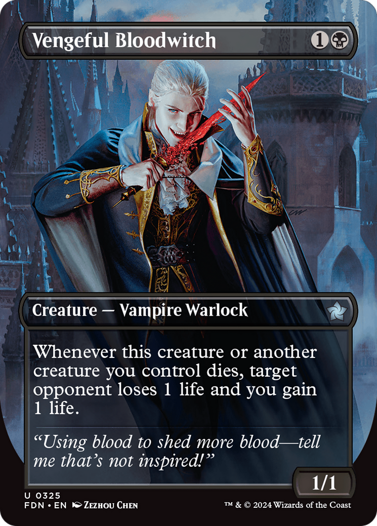 Vengeful Bloodwitch (FDN-325) (Borderless)