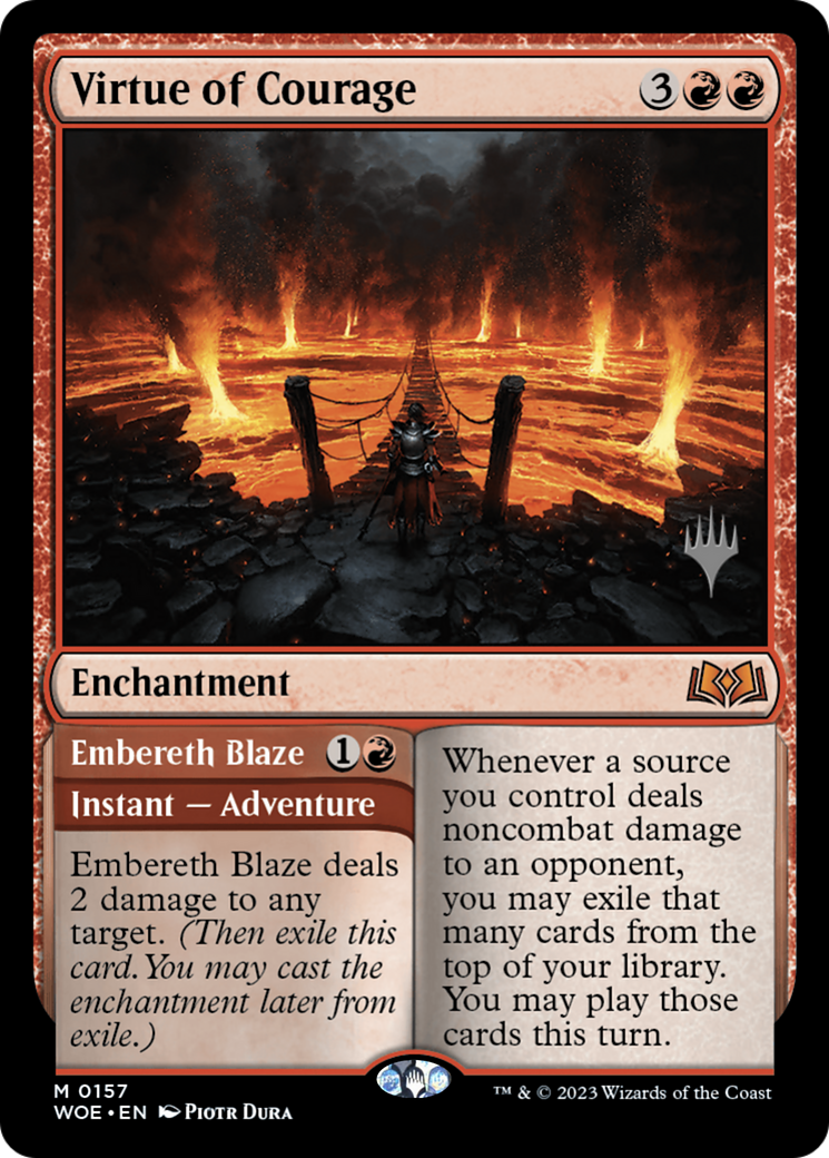 Virtue of Courage // Embereth Blaze (PPWOE-157P) (Foil)