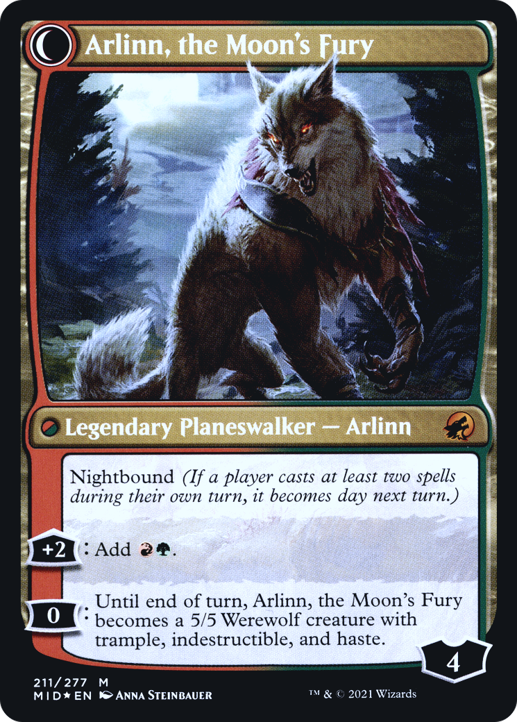 Arlinn, the Pack's Hope // Arlinn, the Moon's Fury (PRE-211S) (Foil)