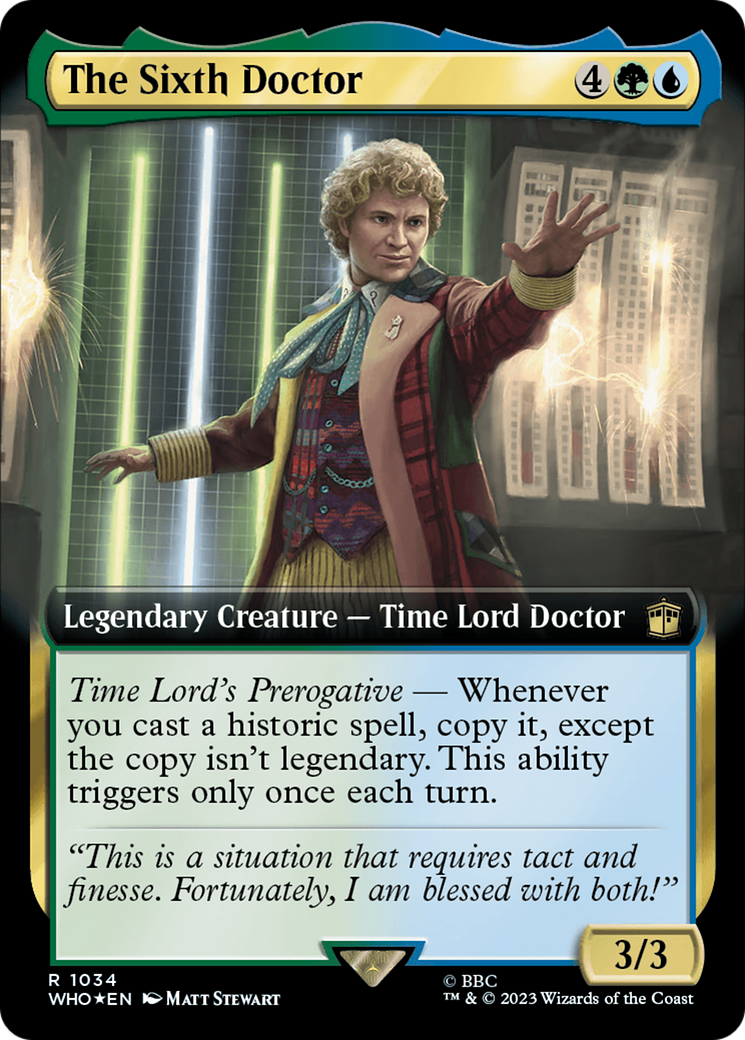 The Sixth Doctor (WHO-1034) (Extended Art) (Surge Foil)