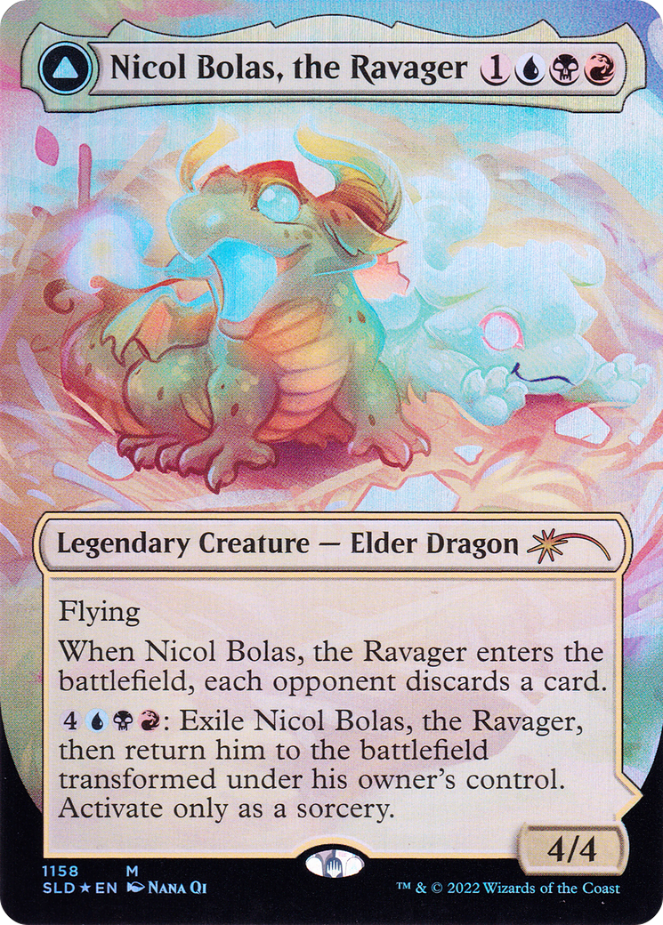 Nicol Bolas, the Ravager // Nicol Bolas, the Arisen (SLD-1158) (Borderless) (Foil)